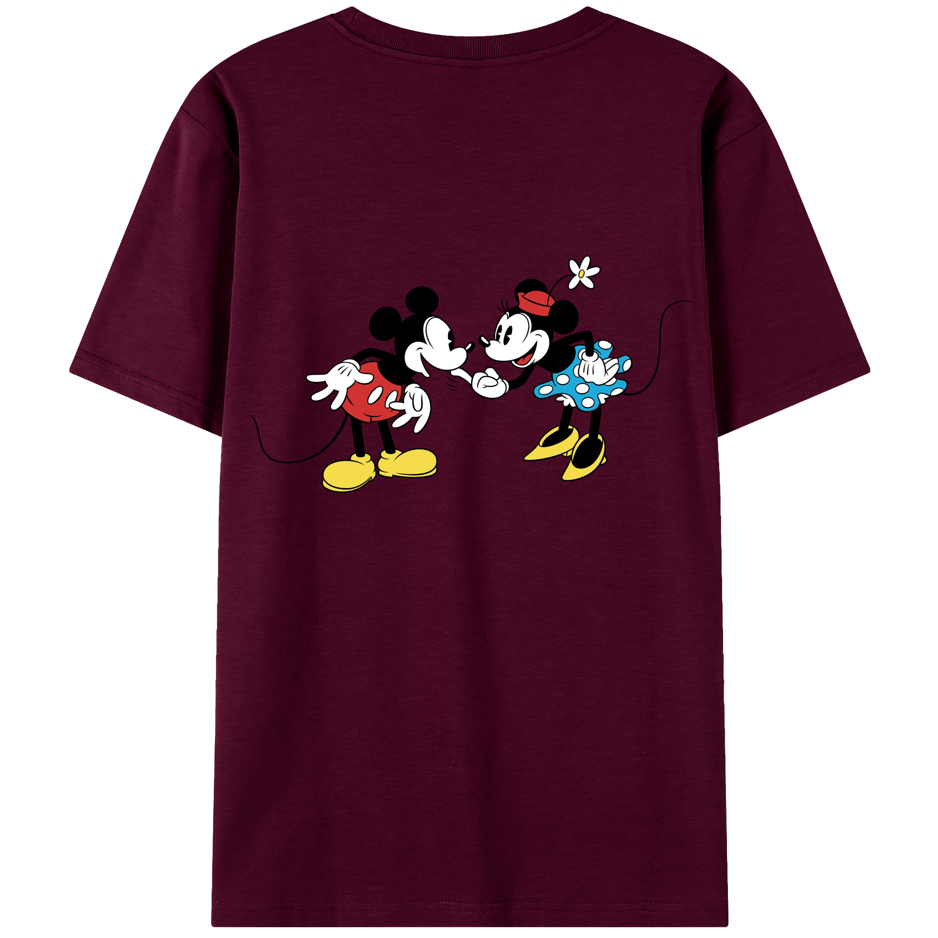 （画像用） ミッキーマウス Mickey Mouse レディース半袖Tシャツ(バックプリント)